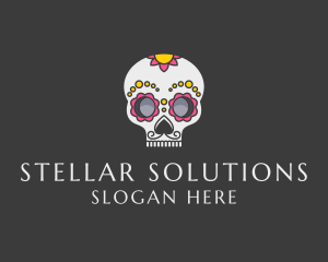 Festive Calavera Skull logo design