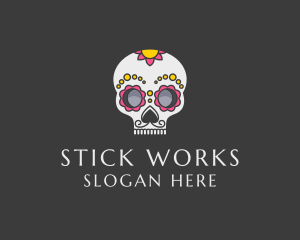 Festive Calavera Skull logo design