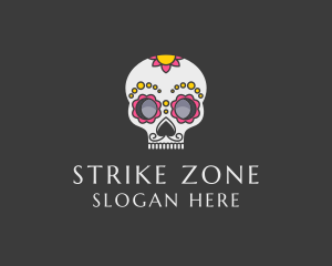 Festive Calavera Skull logo design