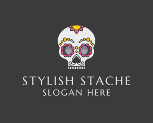 Festive Calavera Skull logo design