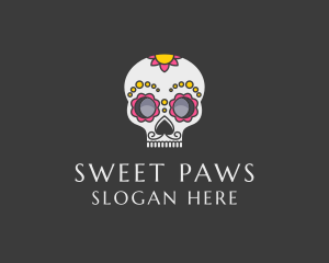 Festive Calavera Skull logo design