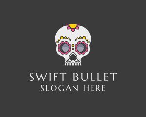 Festive Calavera Skull logo design