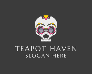 Festive Calavera Skull logo design