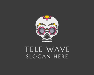 Festive Calavera Skull logo design