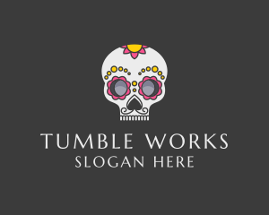 Festive Calavera Skull logo design