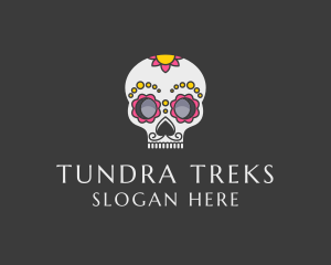 Festive Calavera Skull logo design