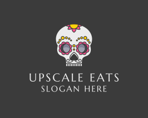 Festive Calavera Skull logo design