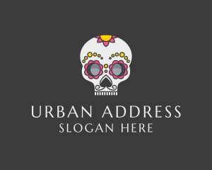 Festive Calavera Skull logo design