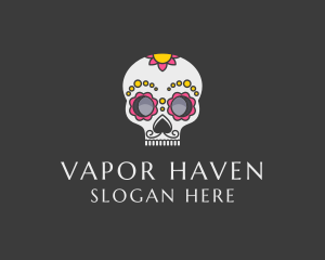 Festive Calavera Skull logo design