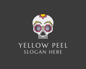 Festive Calavera Skull logo design