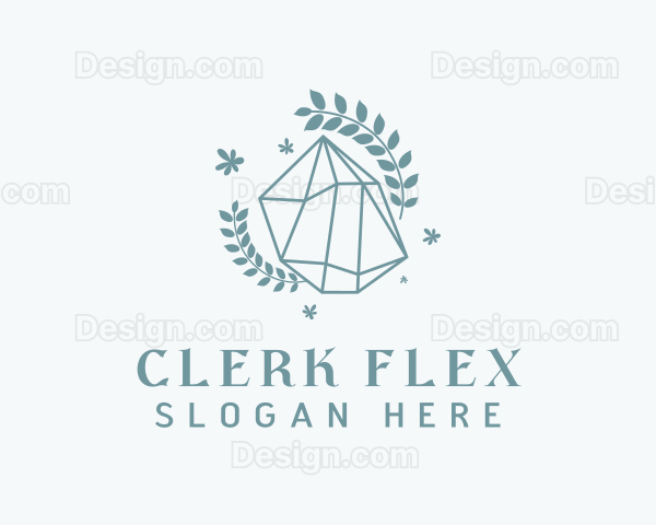 Blue Crystal Wreath Logo