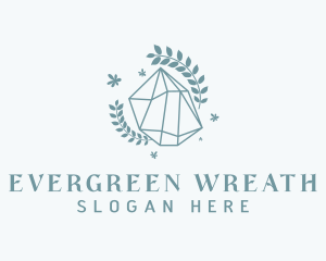 Blue Crystal Wreath logo design