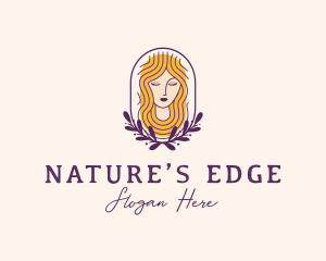 Floral Beauty Woman logo design