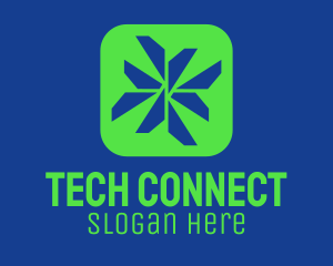 Geometric Tech App  logo design