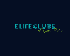Retro Neon Club logo design