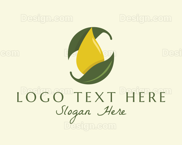 Organic Oil Leaf Logo