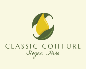 Organic Oil Leaf logo design