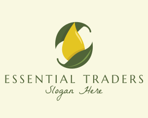 Organic Oil Leaf logo design