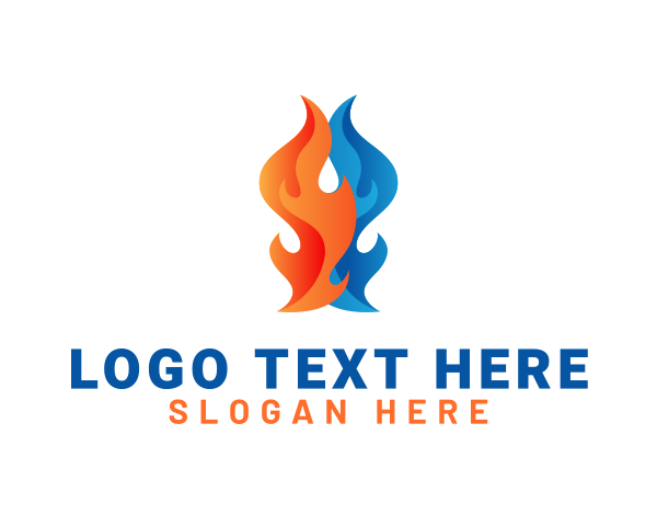 Flaming logo example 3