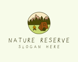 Nature Campsite Destination logo design