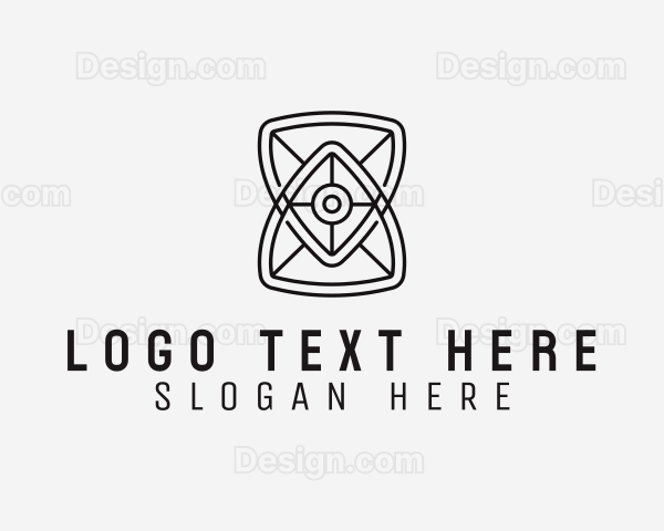 Geometric Hourglass Architecture Logo