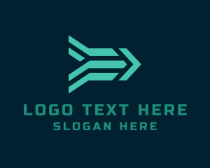 Abstract Shipping Arrow logo