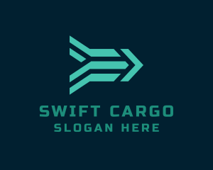 Abstract Shipping Arrow logo
