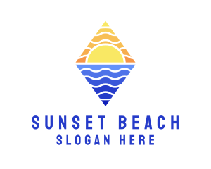 Sunset Beach Travel  logo design