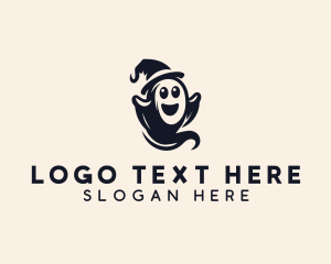 Scary Halloween Ghost logo