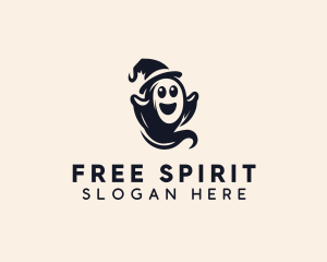 Scary Halloween Ghost logo design