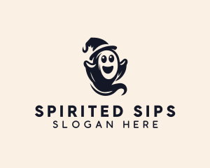 Scary Halloween Ghost logo design