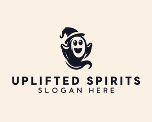 Scary Halloween Ghost logo design