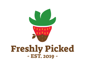 Strawberry Choco Cowboy logo design