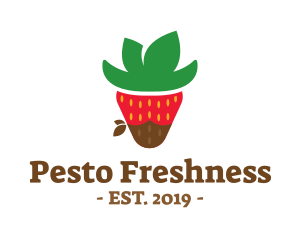 Strawberry Choco Cowboy logo design