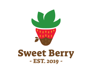 Strawberry Choco Cowboy logo design