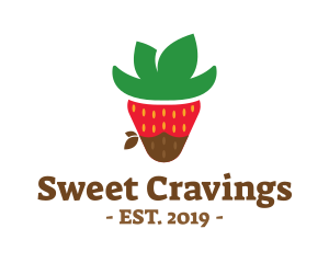 Strawberry Choco Cowboy logo design