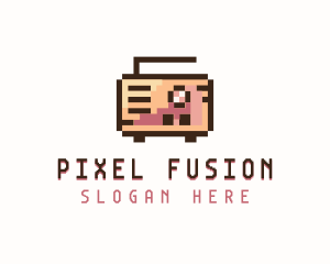 Retro Pixel Radio logo design