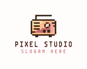 Retro Pixel Radio logo design