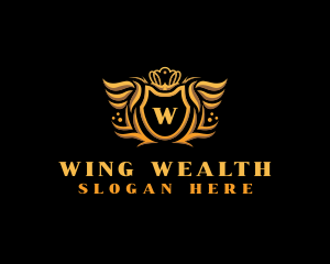 Crown Wing Shield logo design