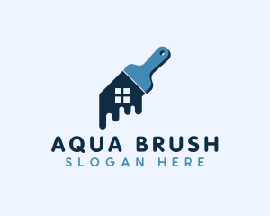 House Paint Brush logo design