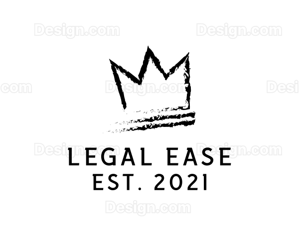 King Crown Ink Hipster Logo