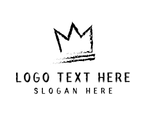 King Crown Ink Hipster Logo