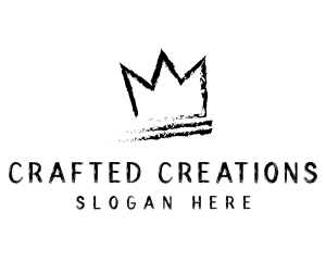 King Crown Ink Hipster logo design