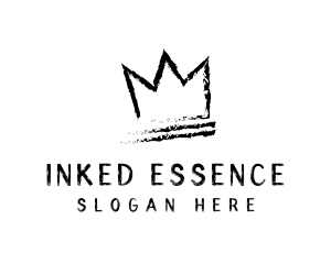 King Crown Ink Hipster logo design