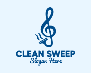 Clean Music Squeegee logo design