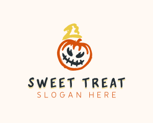 Halloween Pumpkin Vandalism logo design