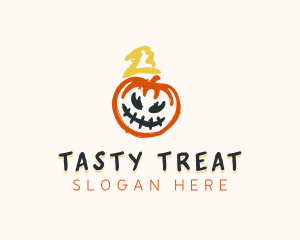 Halloween Pumpkin Vandalism logo design