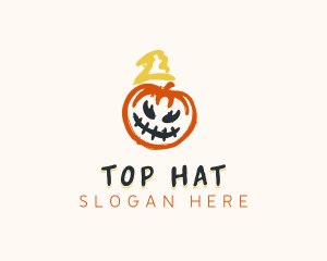 Halloween Pumpkin Vandalism logo design