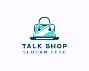 Laptop Tech Shopping logo design