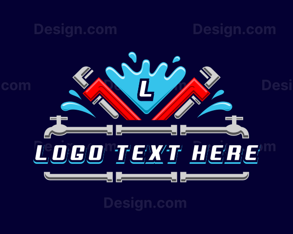 Plumbing Pipe Wrench Logo